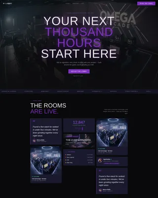 Electric Gaming Community Landing Page Template