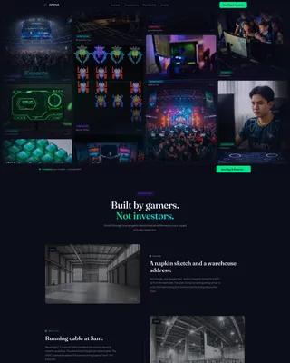 Gaming Lounge Landing Page Template | Futuristic Neon