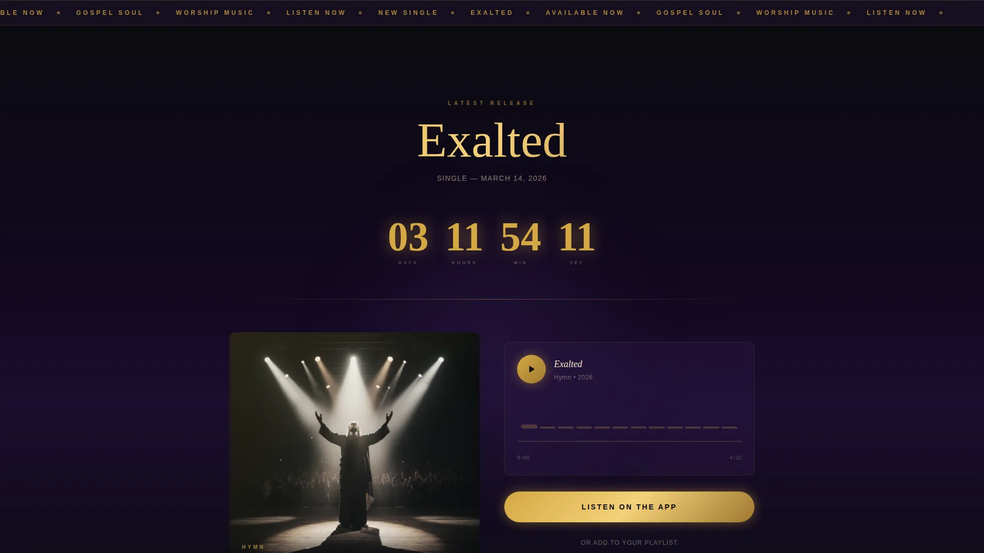 Musician & Band Professional Website Template