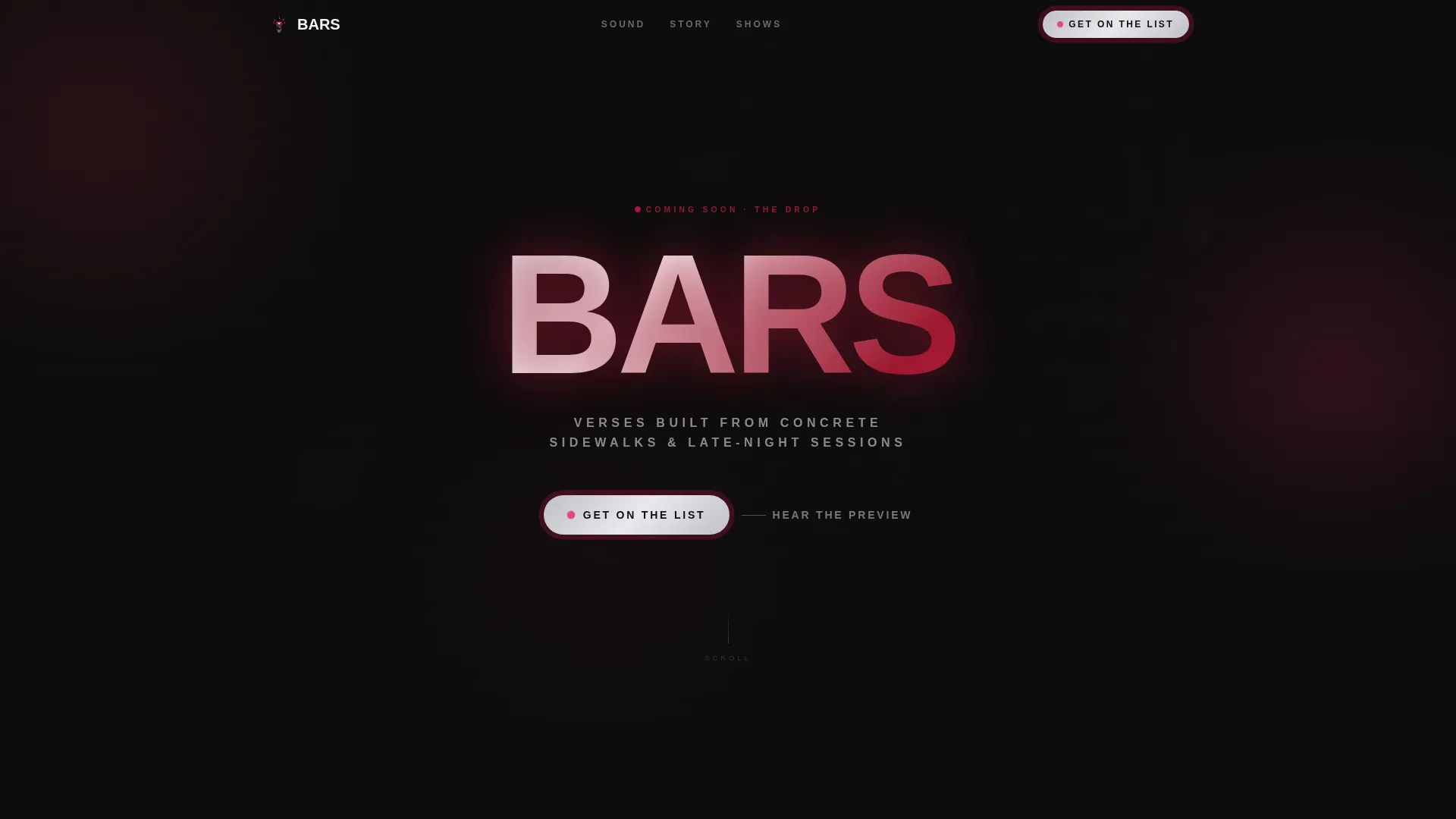 Hip-Hop Artist Waitlist Landing Page Template