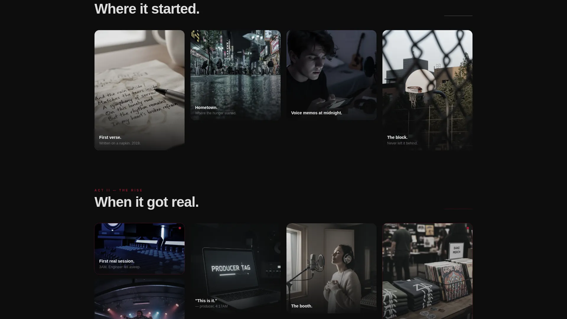 Hip-Hop Artist Waitlist Landing Page Template