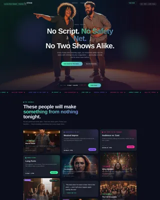Theater Landing Page Template - Electric Stage Energy