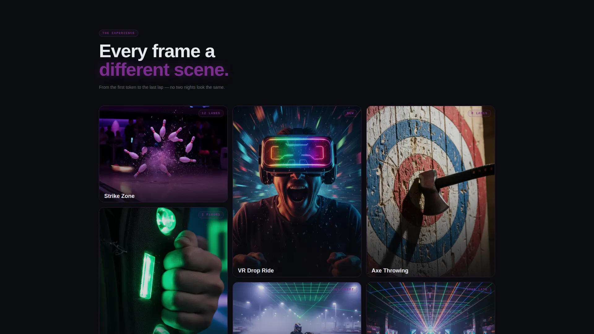 Indoor Entertainment Center Landing Page Template