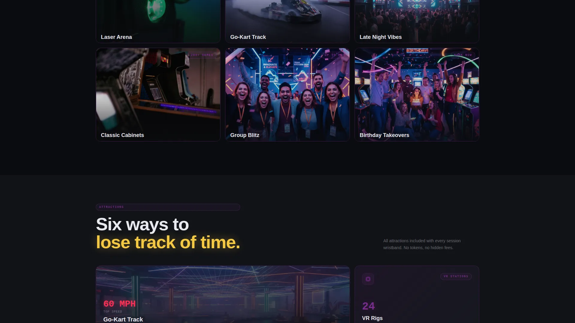 Indoor Entertainment Center Landing Page Template