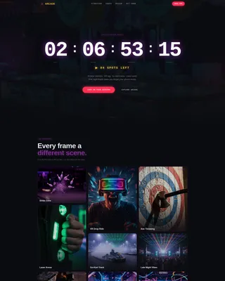 Indoor Entertainment Center Landing Page Template