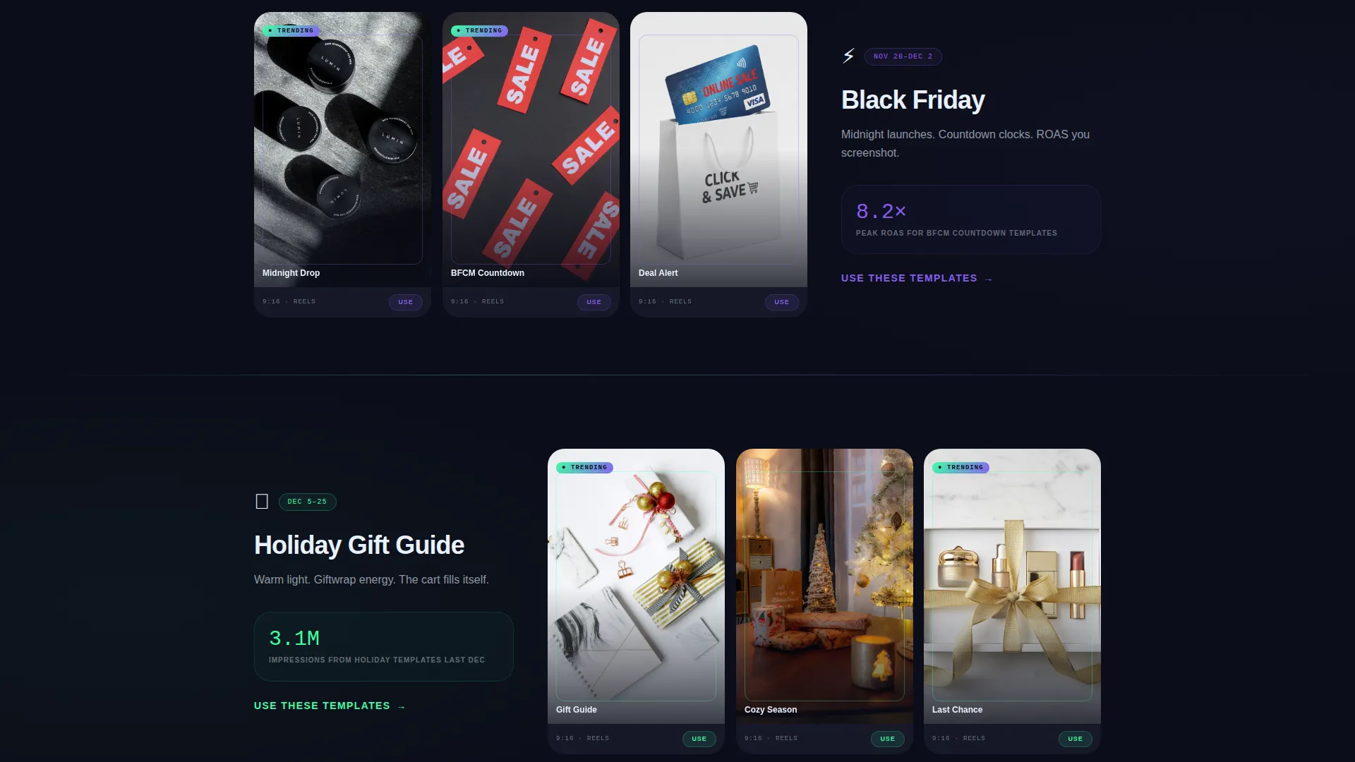 Instagram Content Professional Website Template