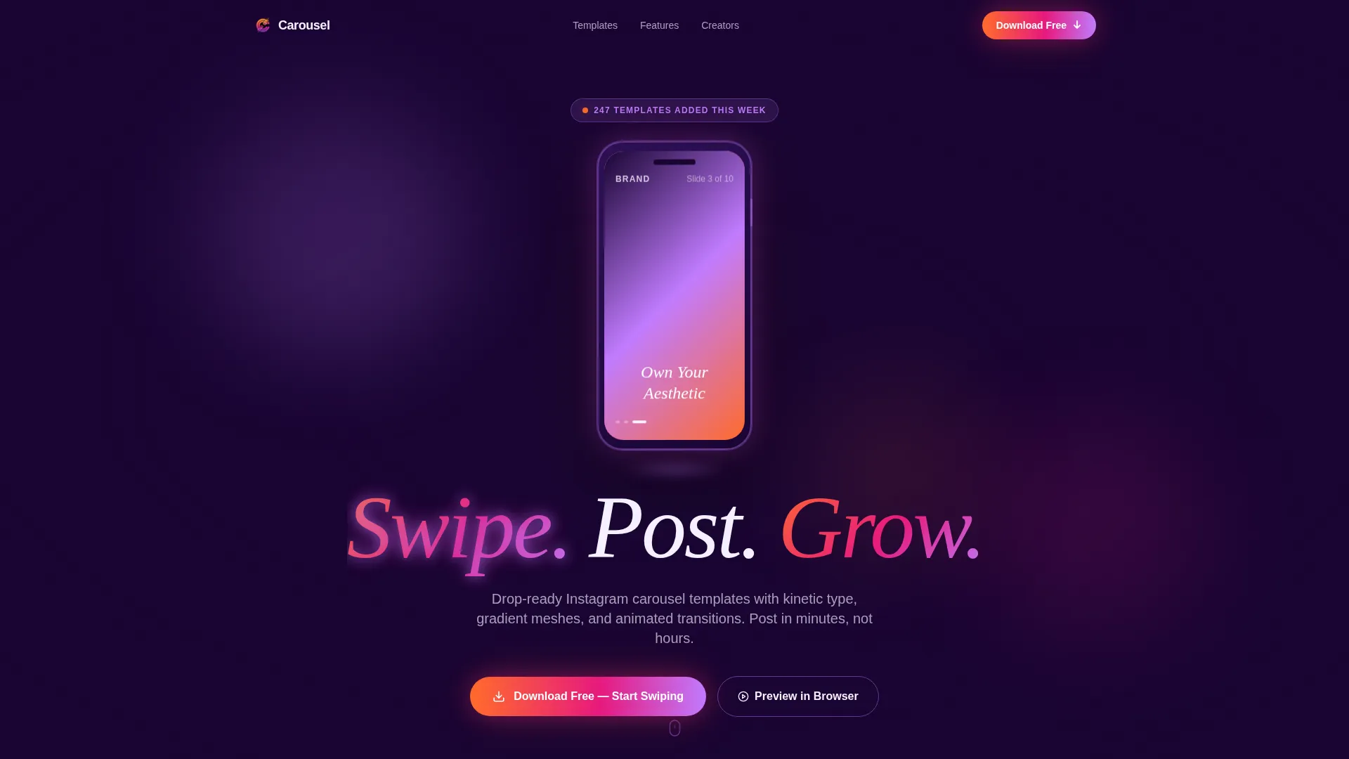 Instagram Content Specialist Professional Website Template