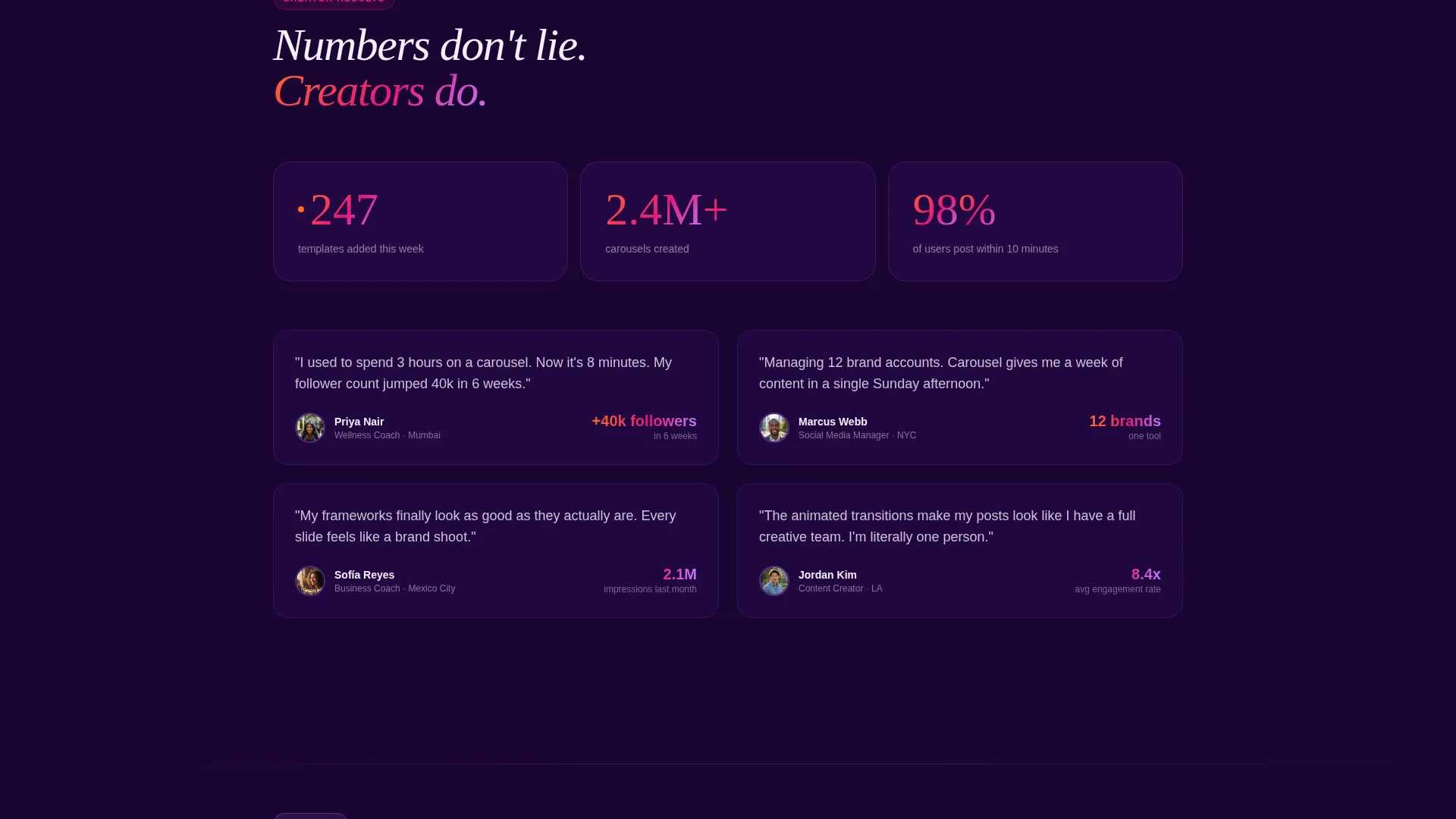 Instagram Content Specialist Professional Website Template