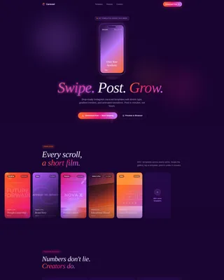 Instagram Content Specialist Professional Website Template