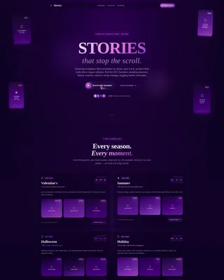Instagram Content Advanced Professional Website Template