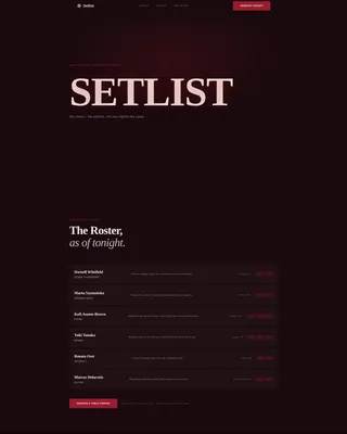 Dark Immersive Jazz Club Landing Page Template