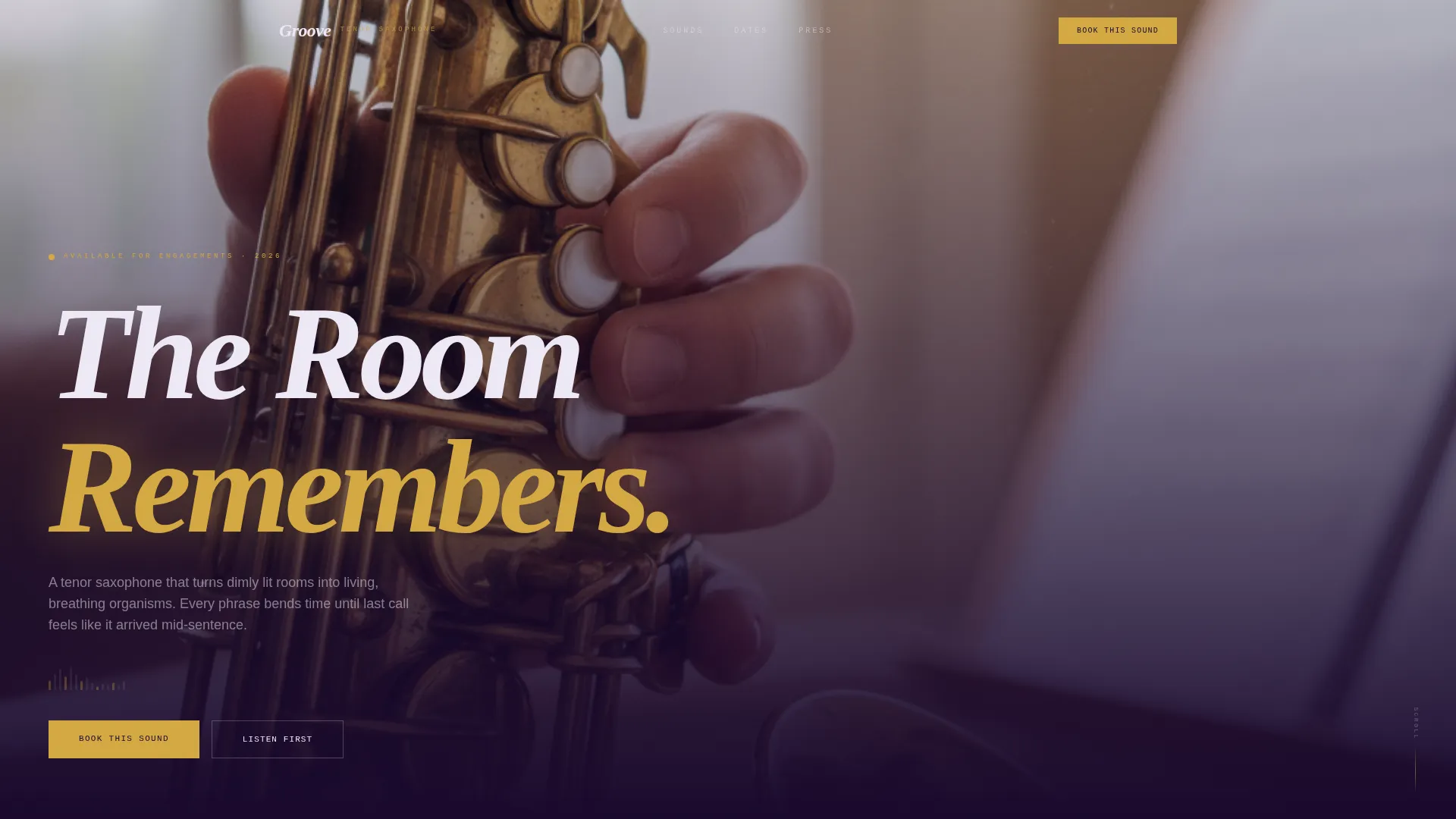 Musician & Band Booking Website Template