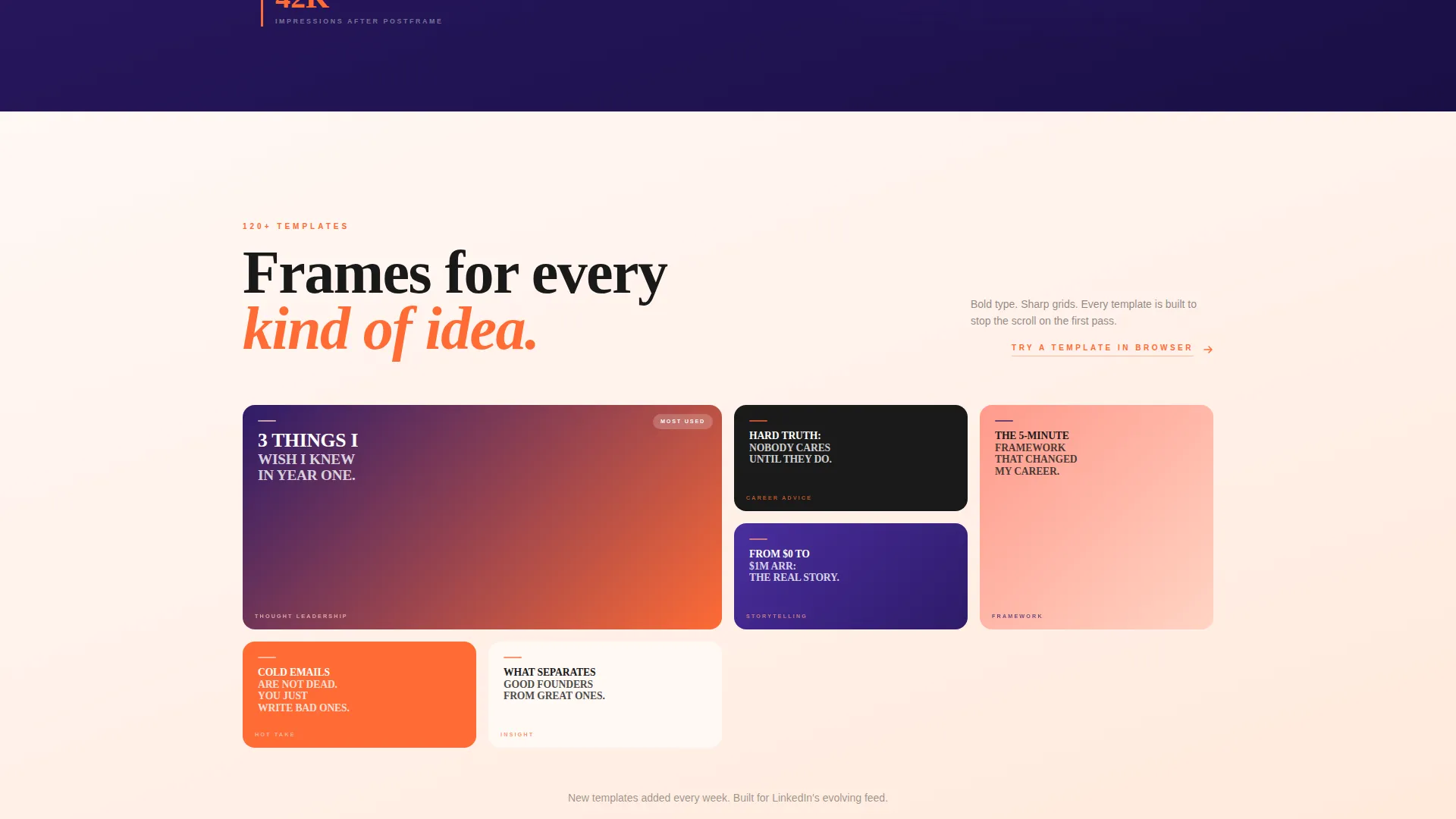 Bold LinkedIn Post Landing Page Template