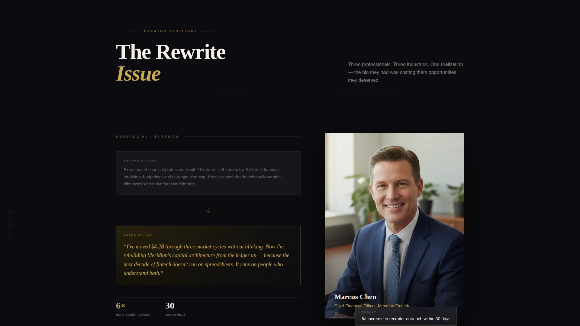 Magnetic LinkedIn Bio Landing Page Template