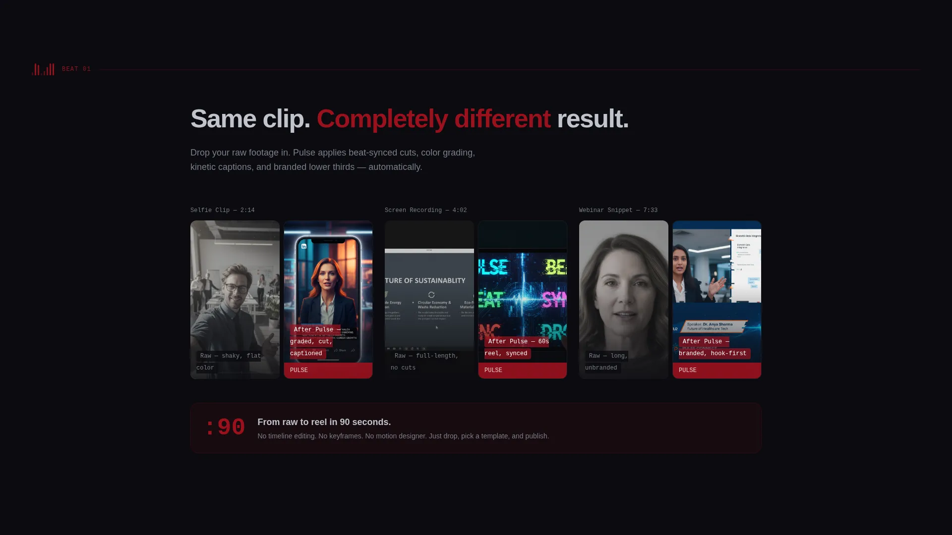 LinkedIn Reel Landing Page Template for App Downloads