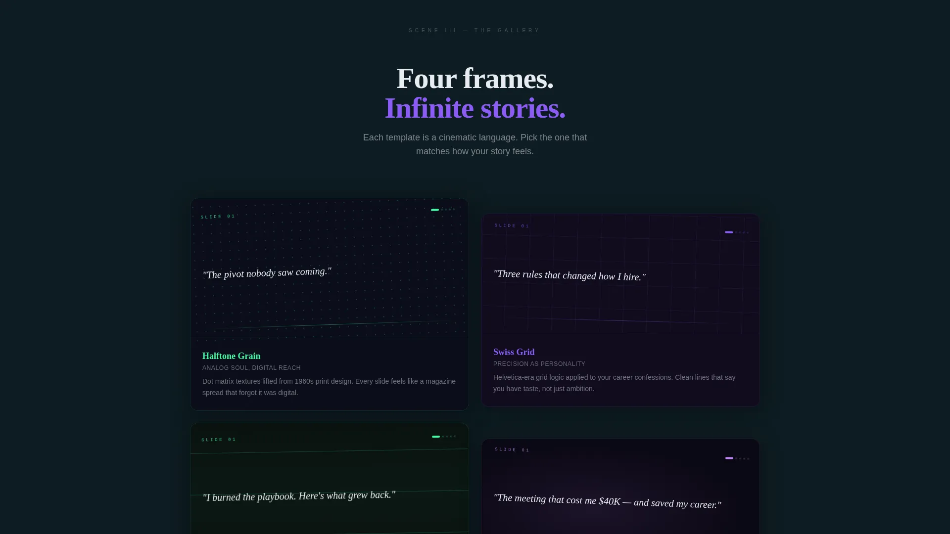 Cinematic LinkedIn Carousel Waitlist Landing Page