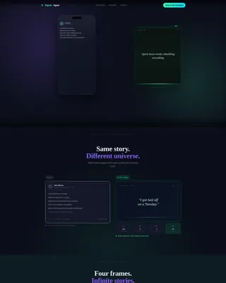Cinematic LinkedIn Carousel Waitlist Landing Page