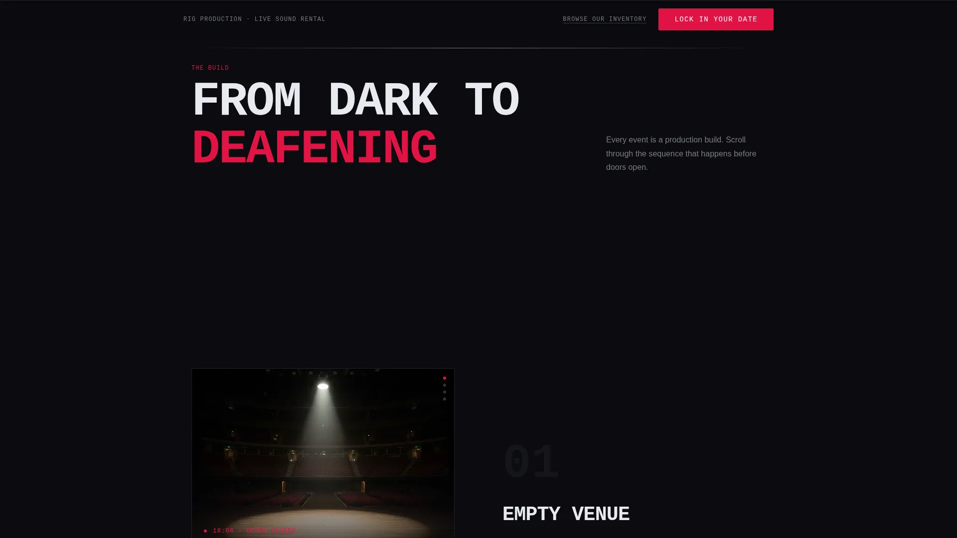 Sound & Audio Production Booking Website Template
