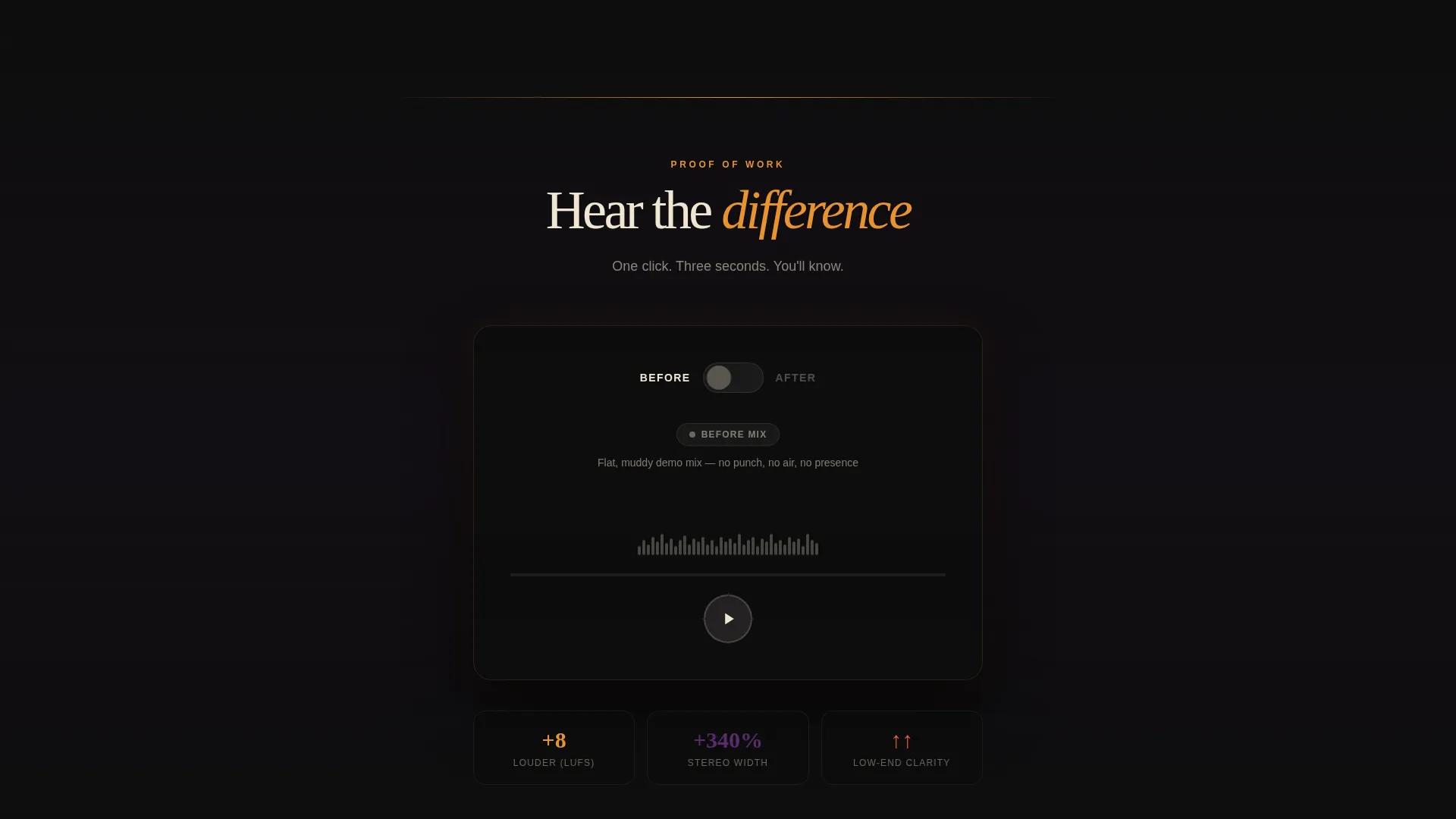 Mixing & Mastering Engineer Landing Page Template