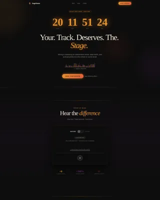 Mixing & Mastering Engineer Landing Page Template