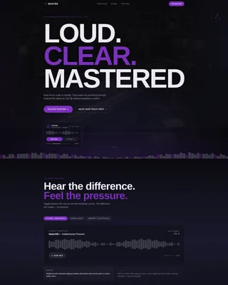 Music Producer & Studio Pricing Website Template
