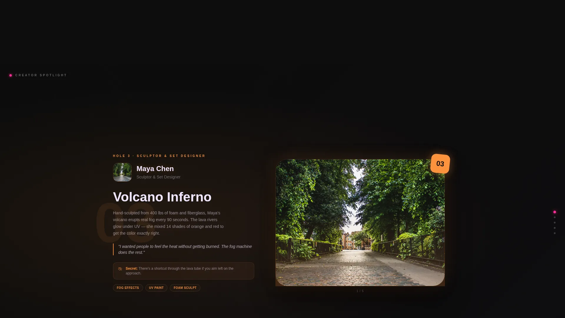 Neon Miniature Golf Fun Park Landing Page Template