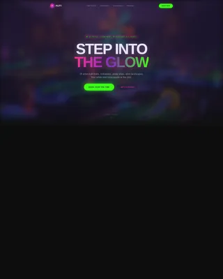 Neon Miniature Golf Fun Park Landing Page Template