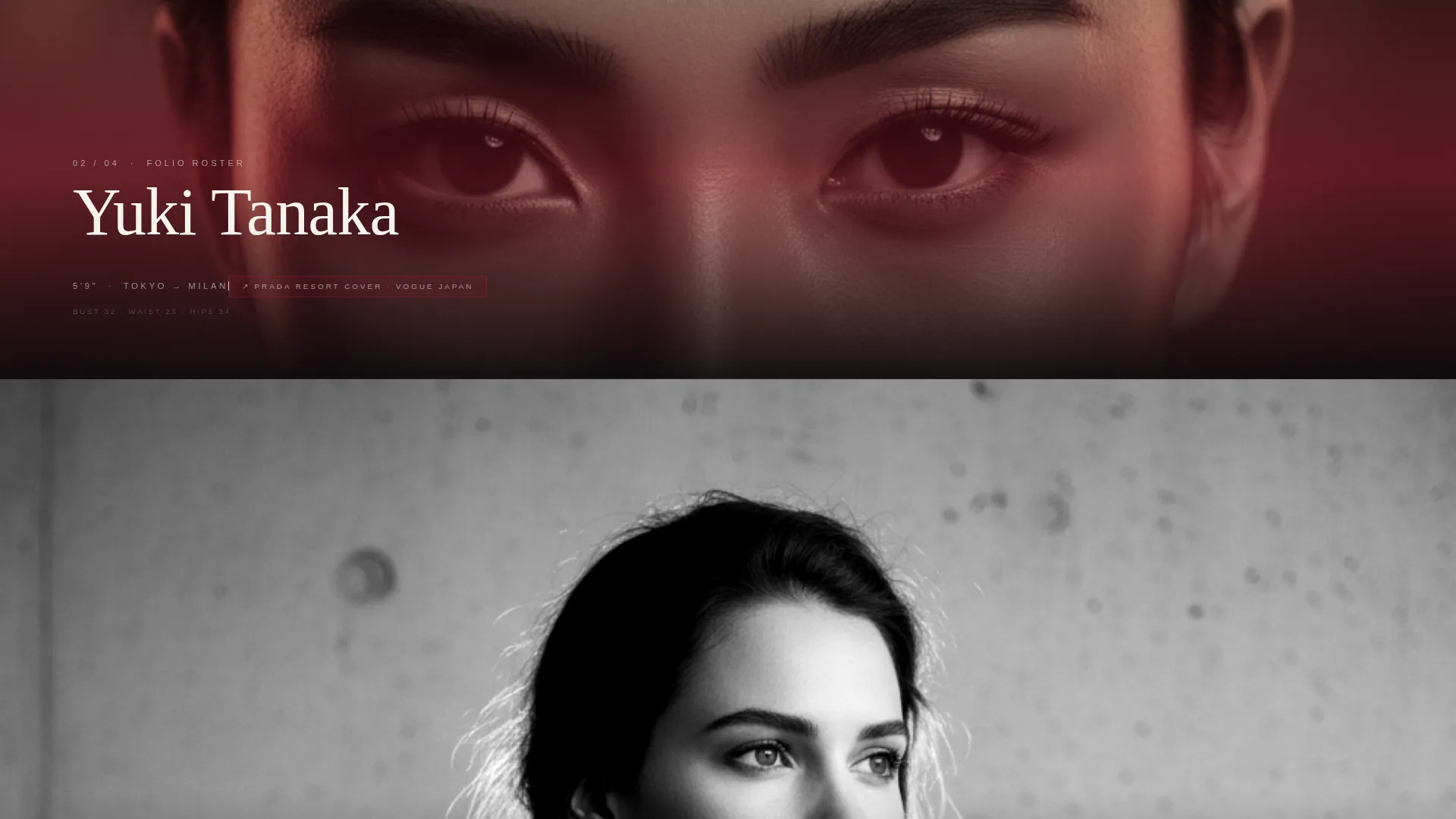 Model Management Agency Landing Page Template