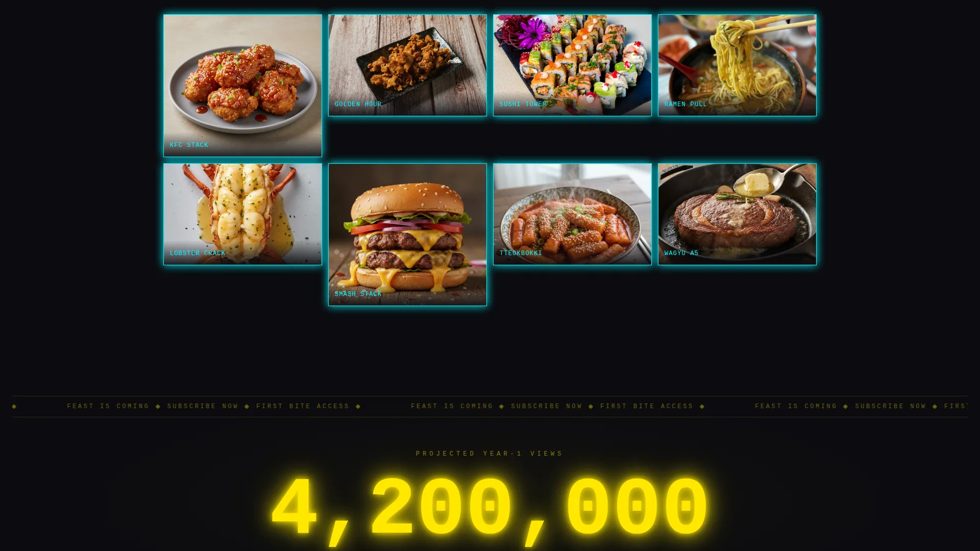 Mukbang Channel Coming Soon Landing Page Template