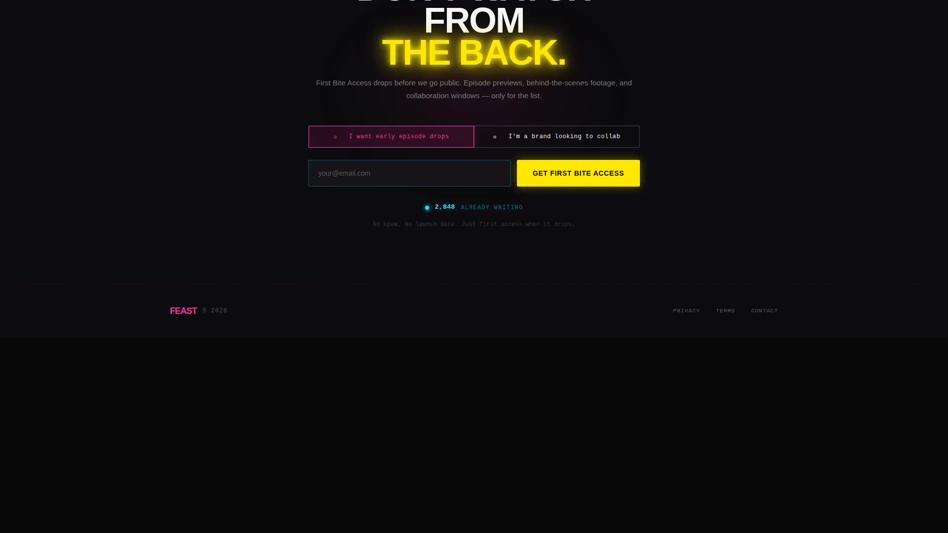 Mukbang Channel Coming Soon Landing Page Template