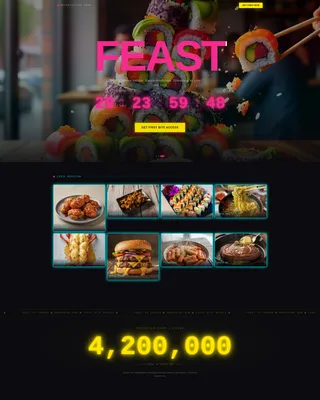 Mukbang Channel Coming Soon Landing Page Template