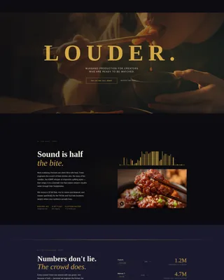 Cinematic Mukbang Production Landing Page Template