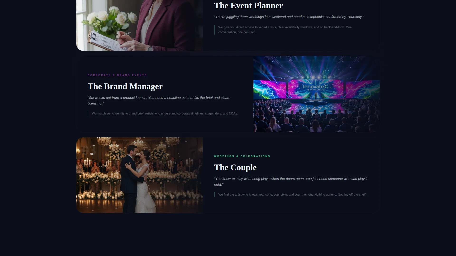 Music Booking Agency Waitlist Landing Page