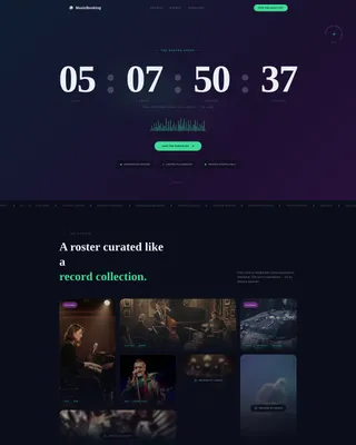 Music Booking Agency Waitlist Landing Page