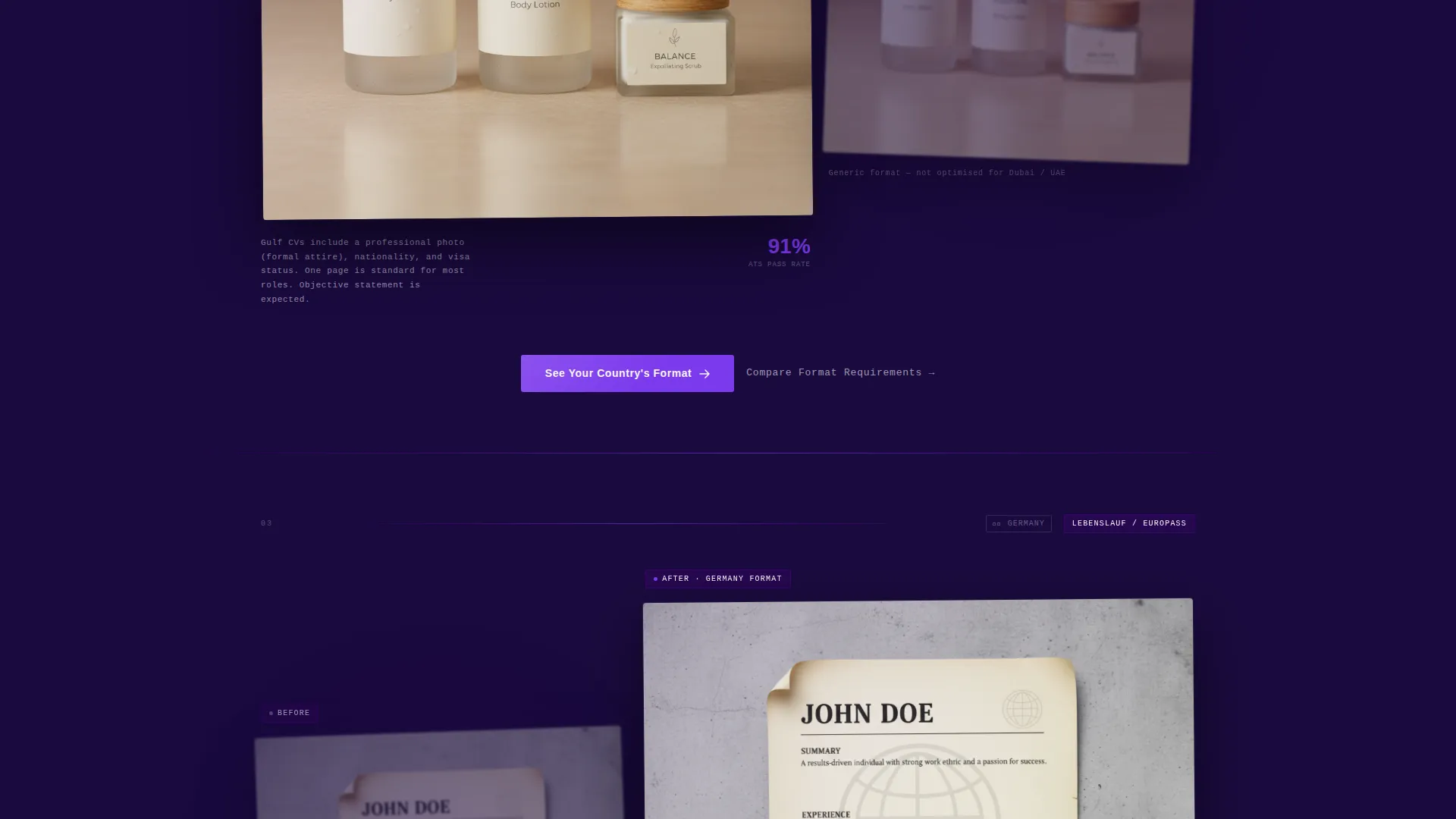 International Resume & CV Landing Page Template