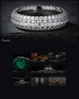 Bespoke Jeweler Dark Theme Landing Page Template