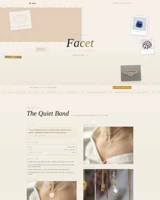 Immersive Jeweler Portfolio Landing Page Template