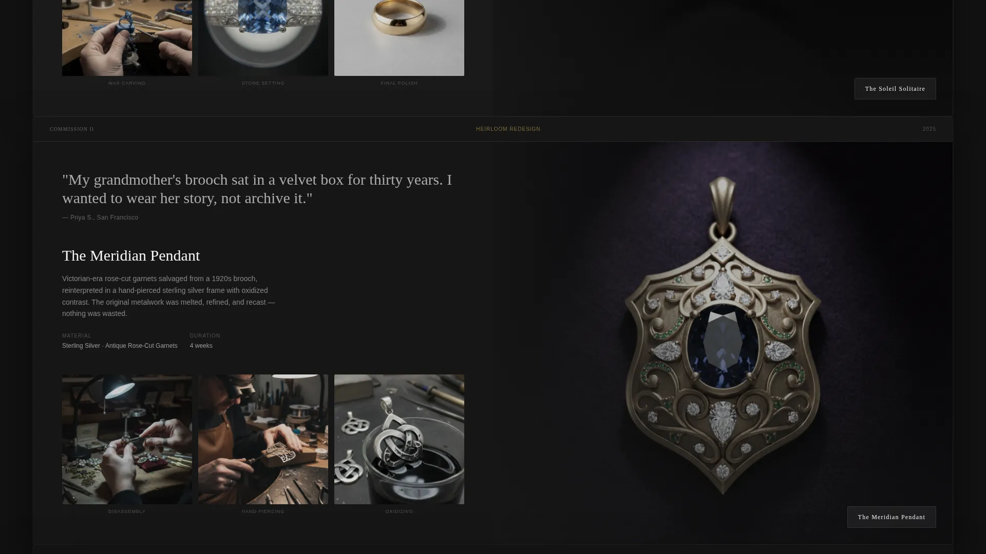 Gleaming Jeweler Portfolio Landing Page Template