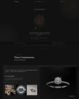 Gleaming Jeweler Portfolio Landing Page Template