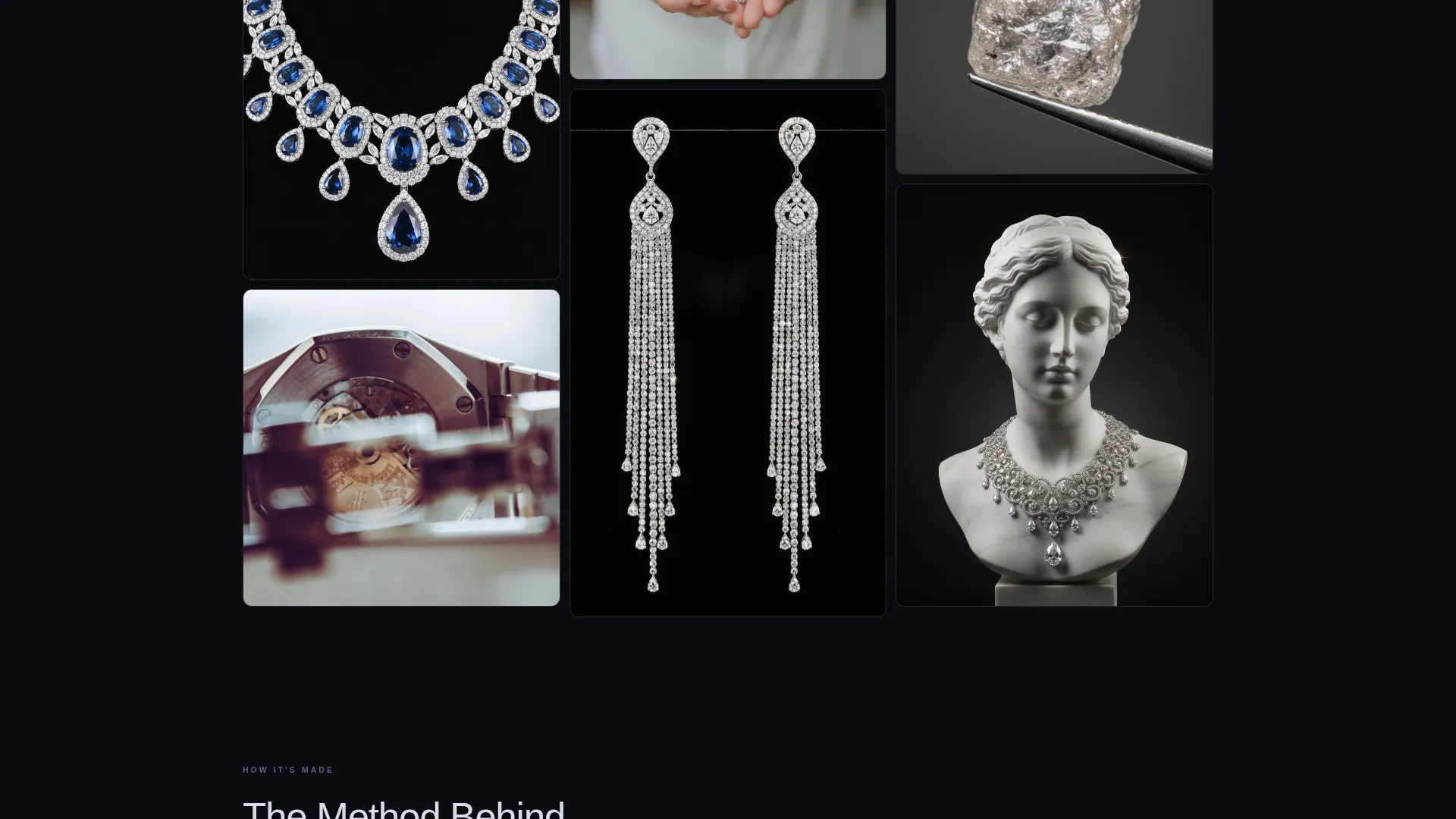 Cinematic Jeweler Video Portfolio Landing Page