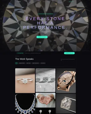 Cinematic Jeweler Video Portfolio Landing Page