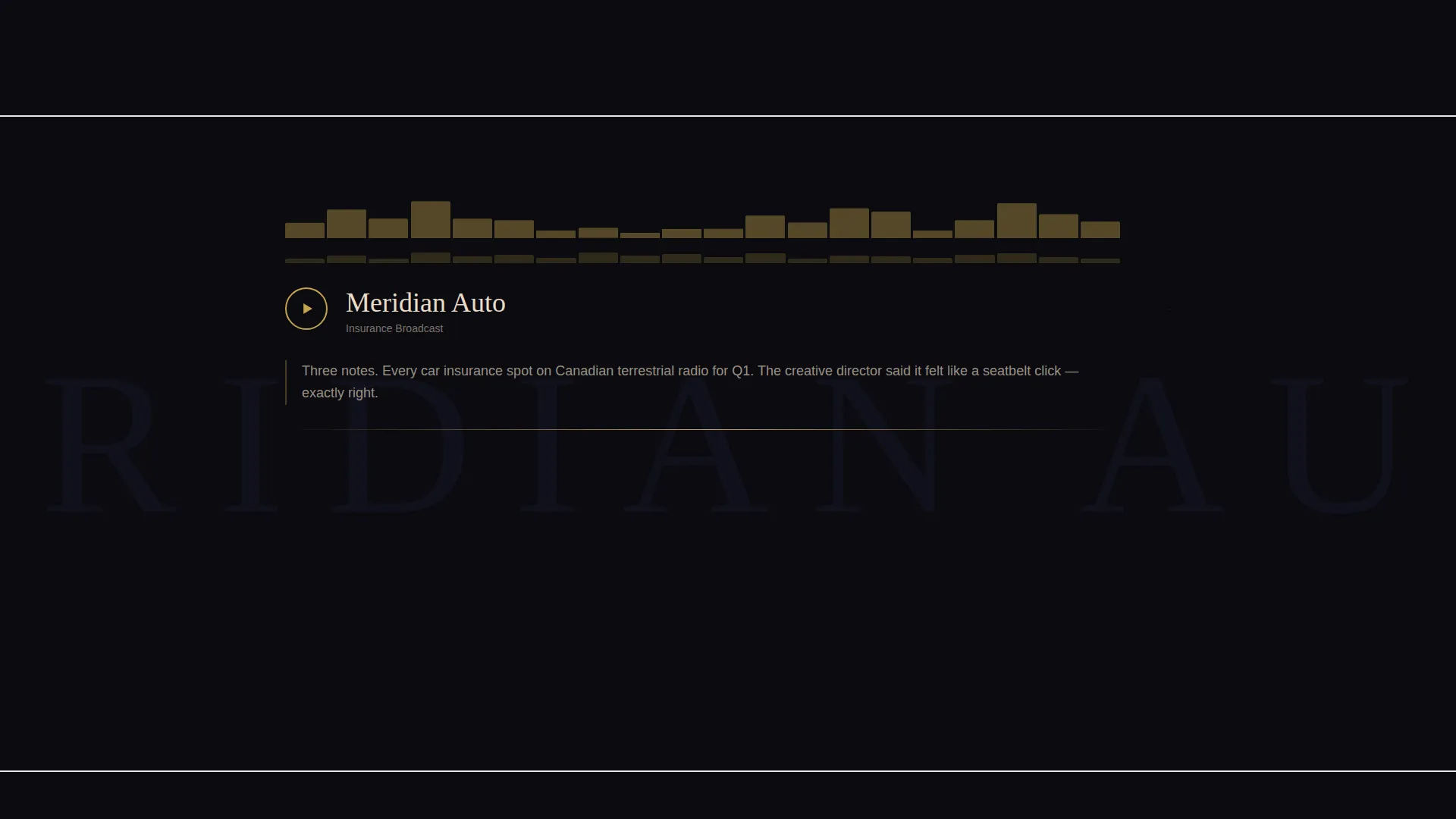 Dark Immersive Landing Page for Ad Music Creators