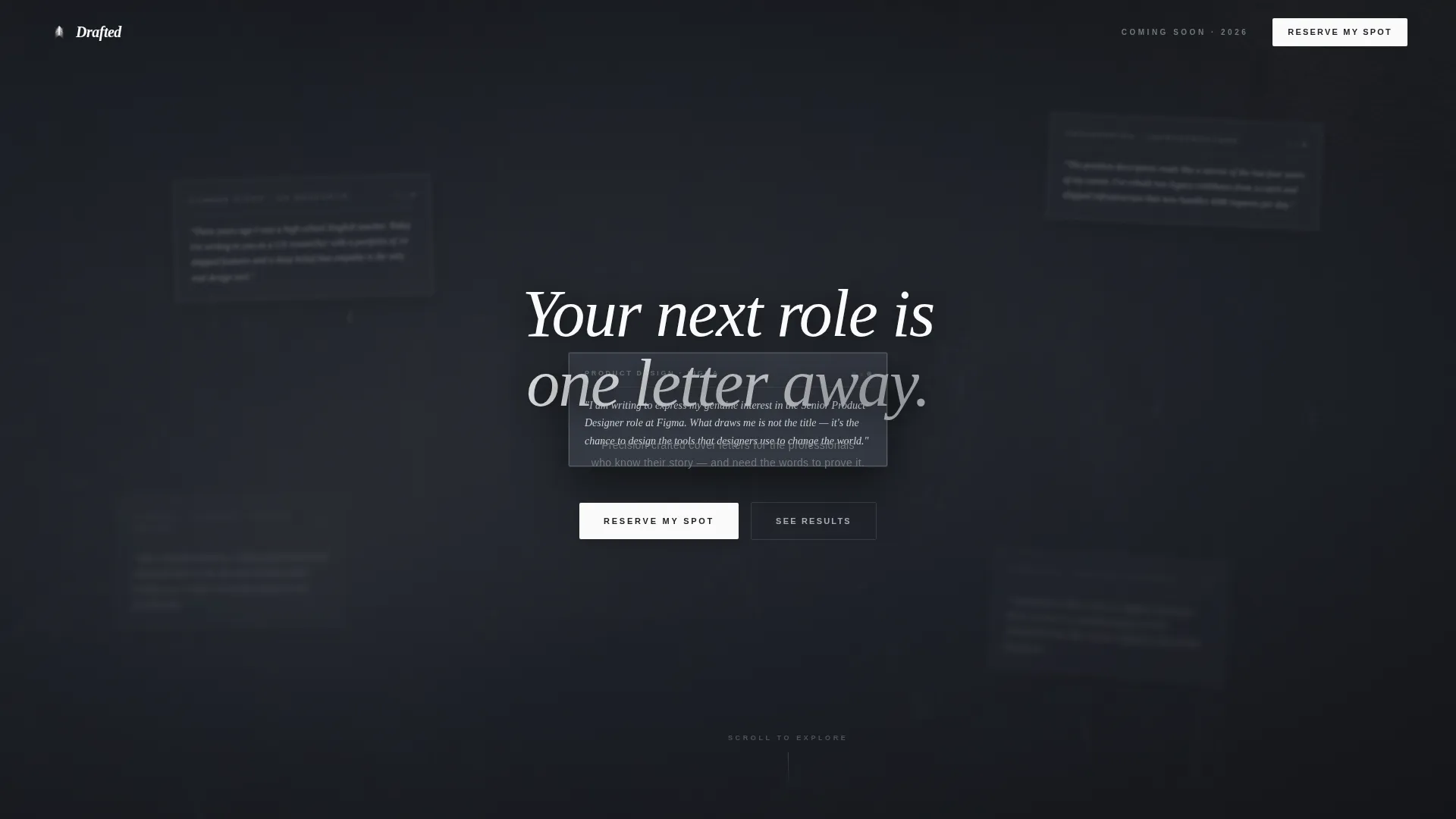 Cover Letter Landing Page Template | Waitlist