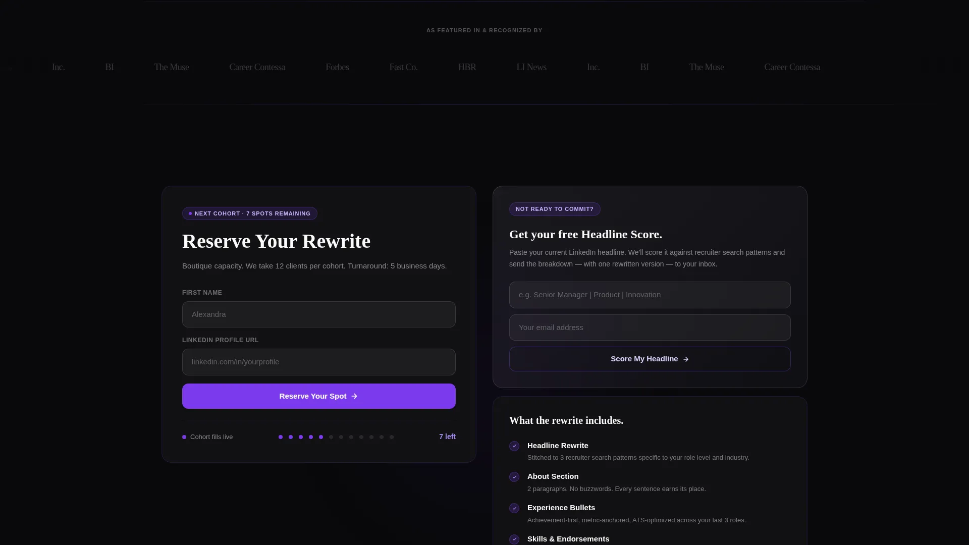 Elite LinkedIn Landing Page Template