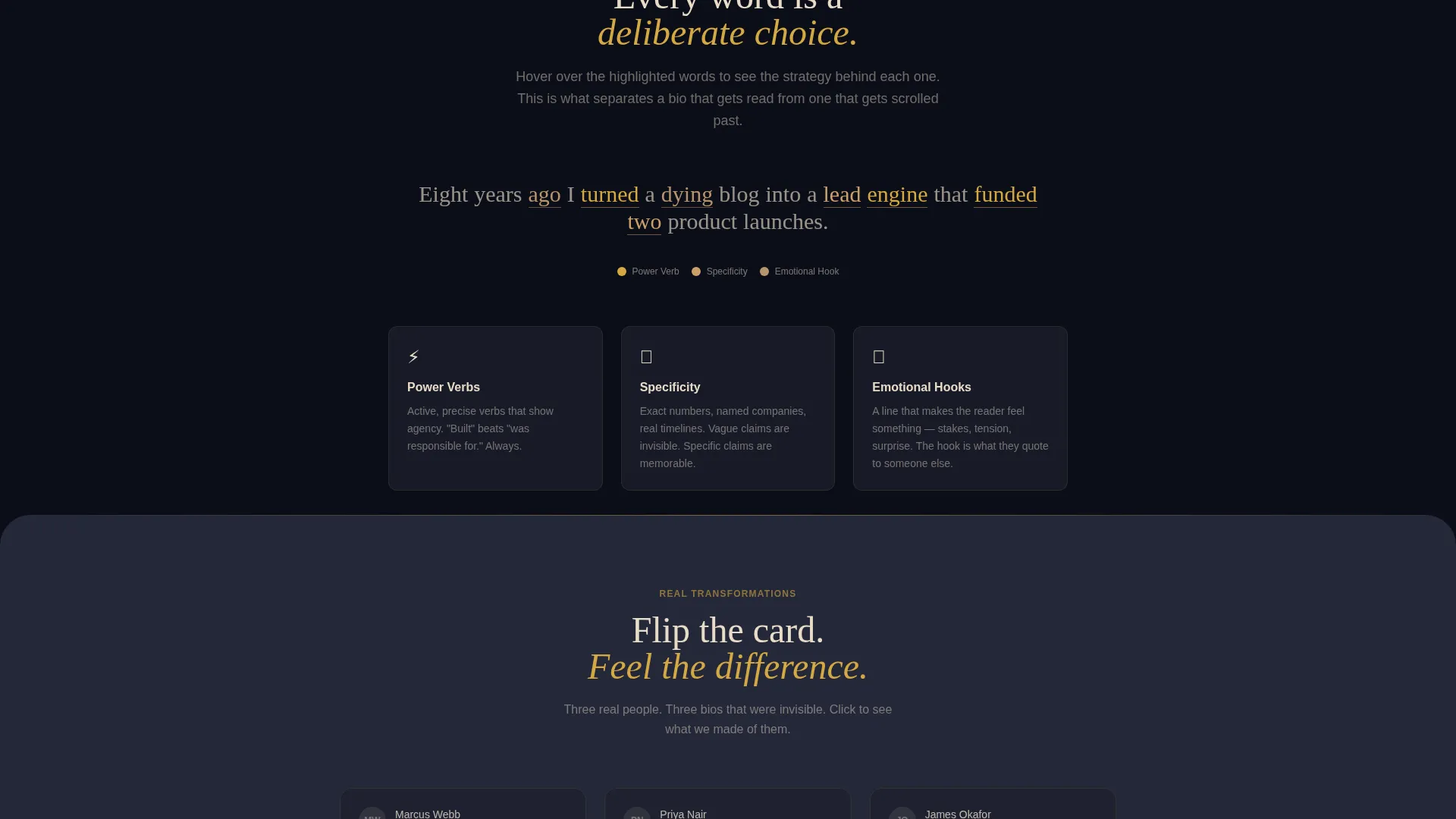 Magnetic Bio Landing Page Template for Job Seekers