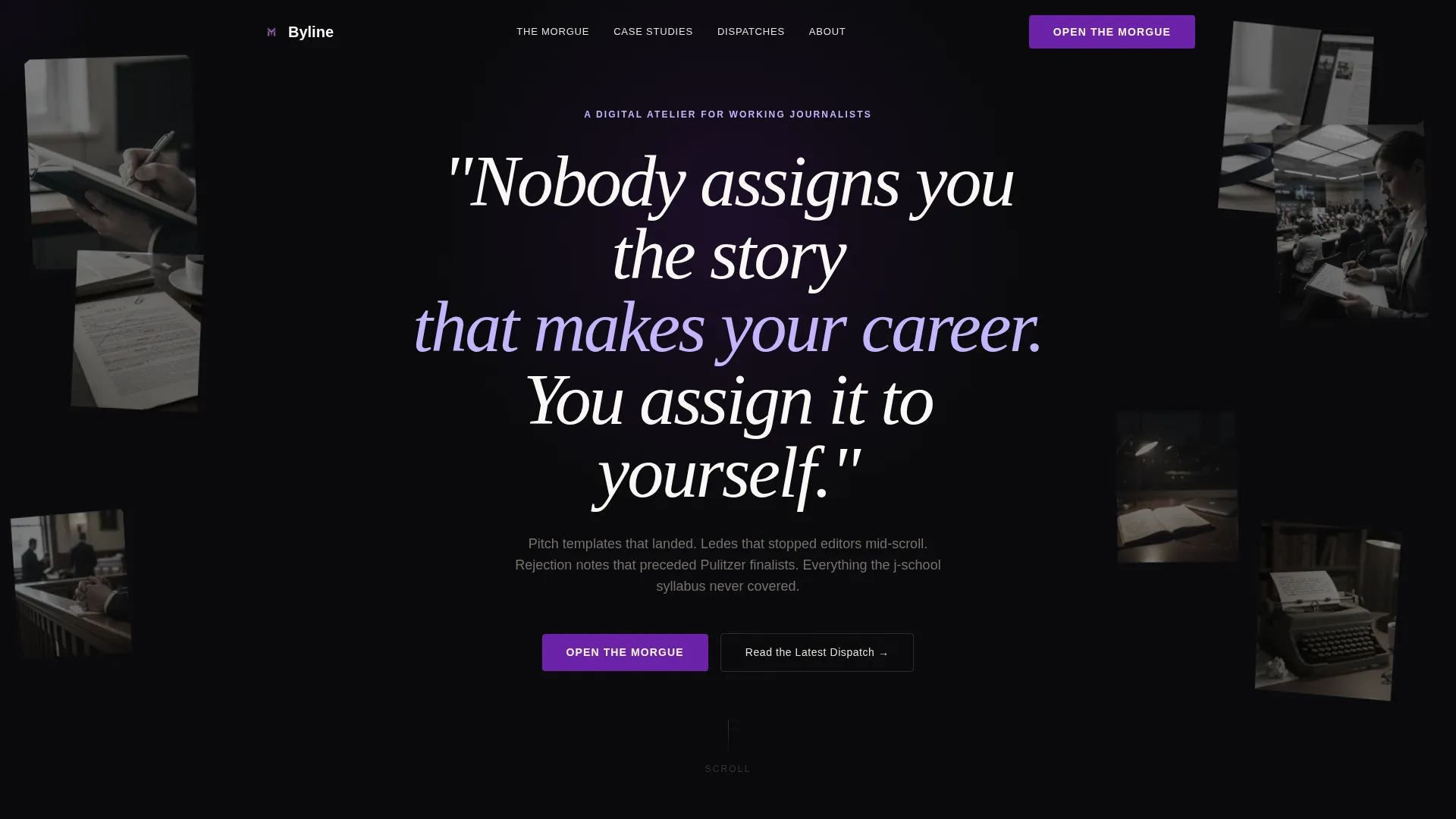 Journalist Career Blog Landing Page Template