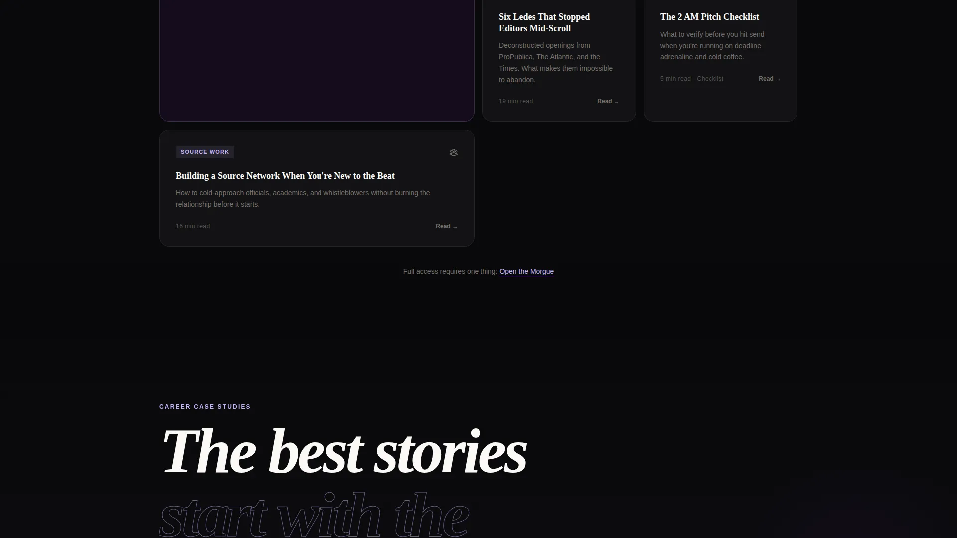 Journalist Career Blog Landing Page Template