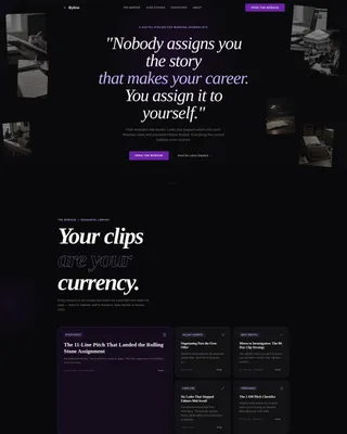 Journalist Career Blog Landing Page Template