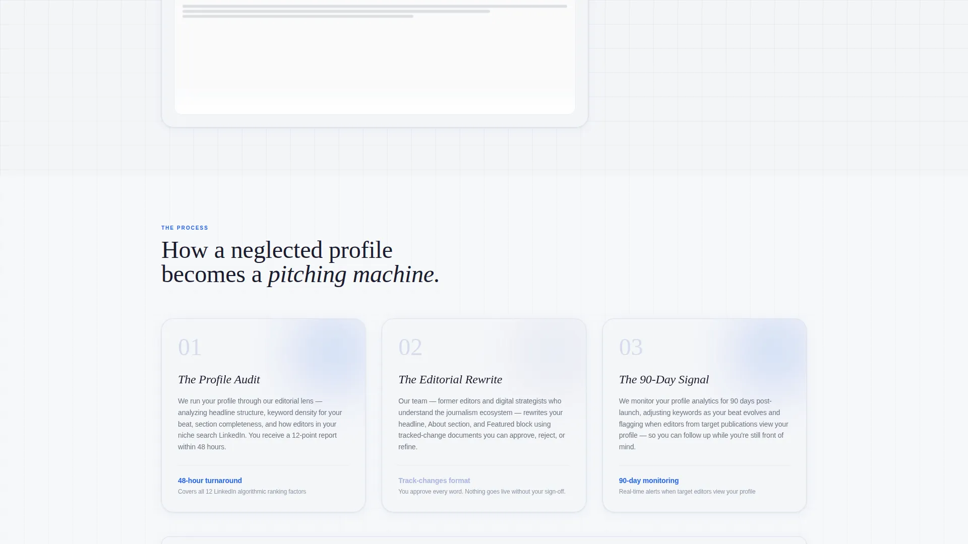 Journalist LinkedIn Optimization Landing Page Template