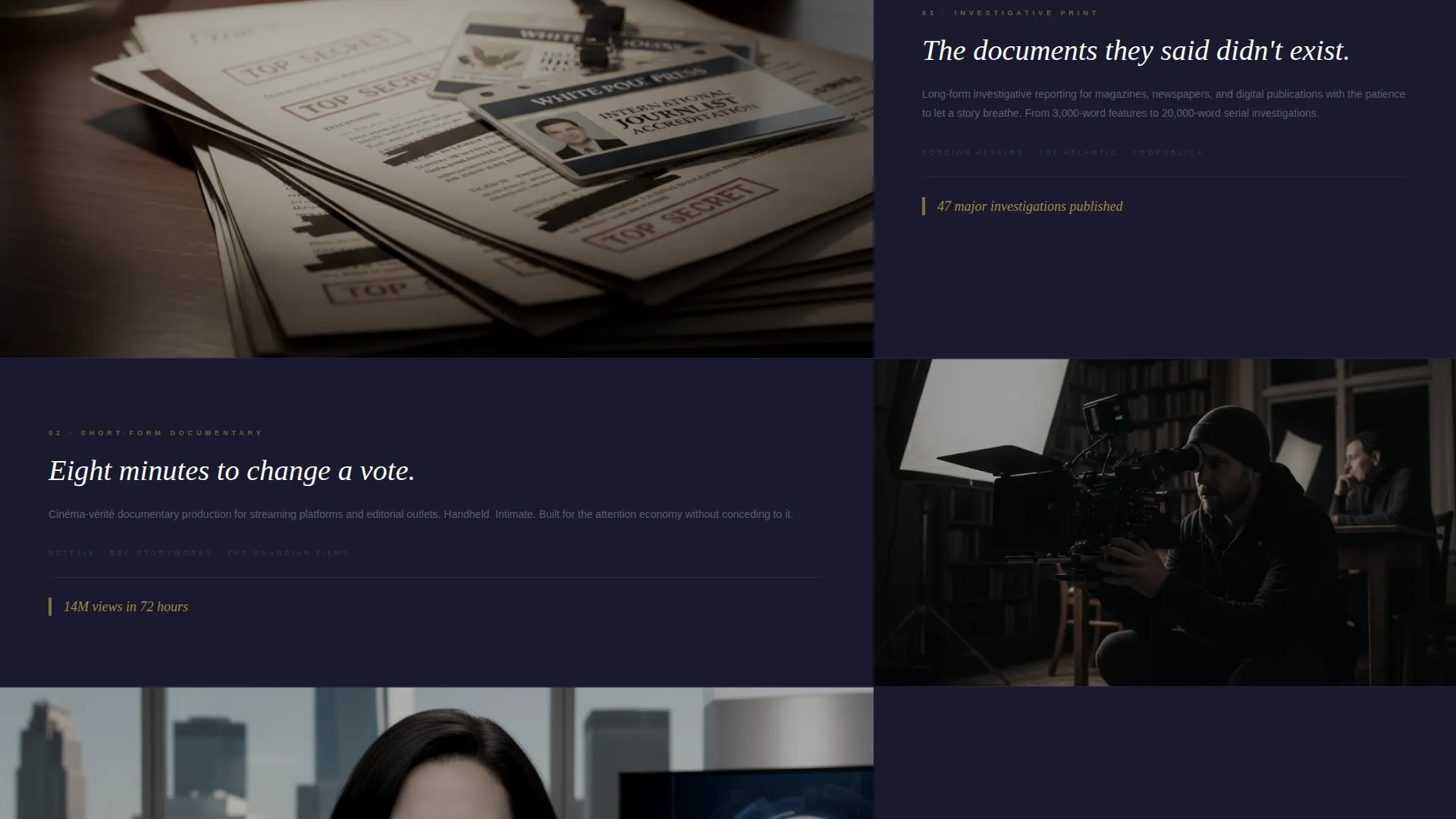 Journalist Personal Brand Landing Page Template